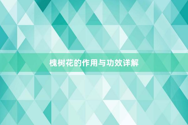 槐树花的作用与功效详解